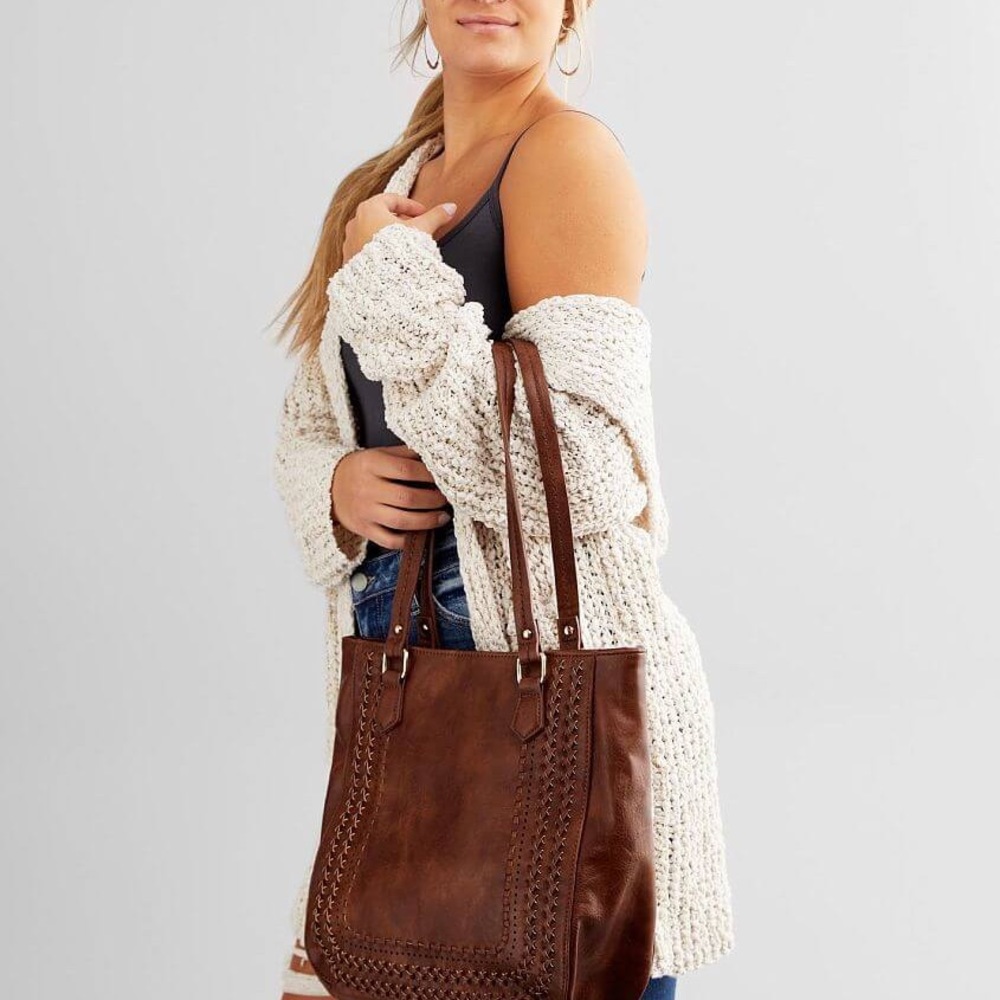 Madison West Vegan Leather Tote - Picture 2 of 9